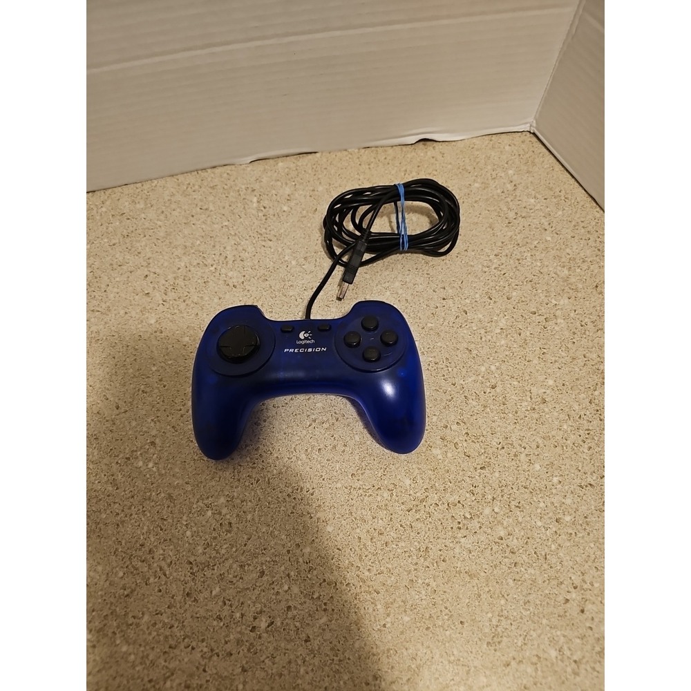 Logitech Precision Controller G-UG15 Wired Universal USB PC Gamepad Clear Blue